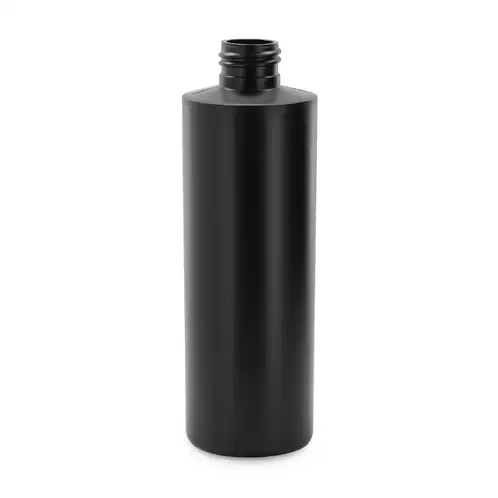 Matte Black 8 oz. HDPE Bottle
